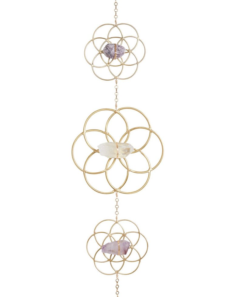 Crystal Grid Flower of Life Wall Hanging