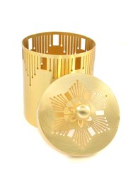 Deco Floral Canister - Gold