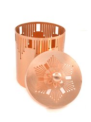 Deco Floral Canister - Rose Gold