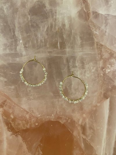 Ariana Ost Delicate Rough Diamond Hoop Earrings product