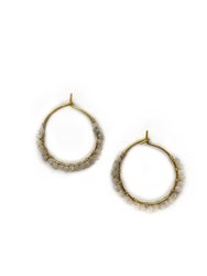 Delicate Rough Diamond Hoop Earrings