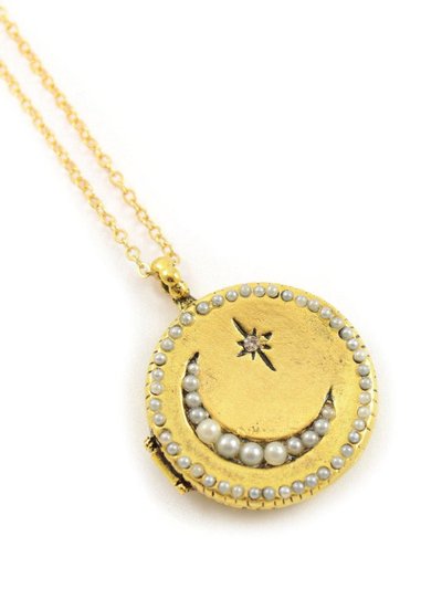 Ariana Ost Embellished Moon North Star Locket product