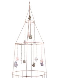 Ethereal Mixed Healing Crystal Chandelier - Rose gold