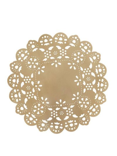 Ariana Ost Eyelet Doily Metal Placemat Charger - Rose Gold product