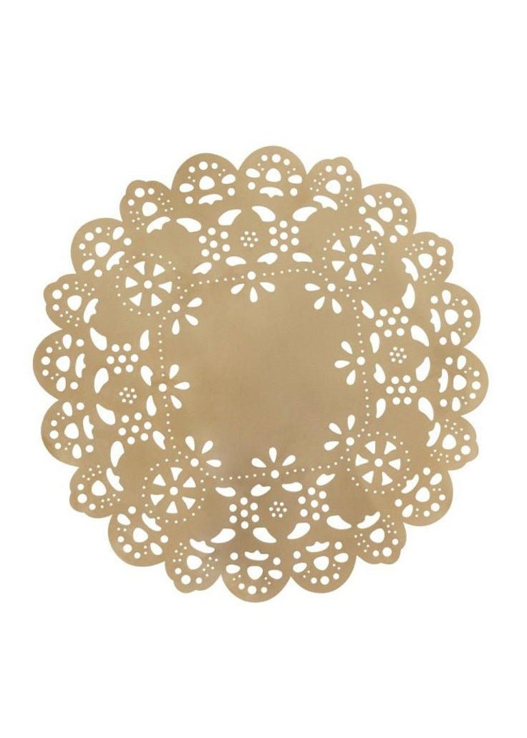 Eyelet Doily Metal Placemat Charger - Rose Gold - Rose Gold