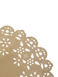 Eyelet Doily Metal Placemat Charger - Rose Gold