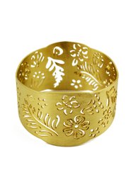 Floral Napkin Ring - Gold