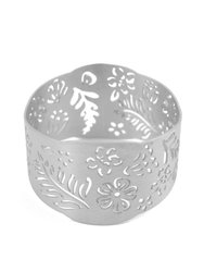 Floral Napkin Ring - Silver