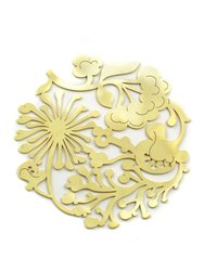 Floral Wreath Coaster - Gold