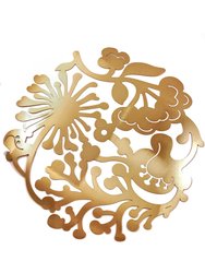 Floral Wreath Placemat Charger - Gold