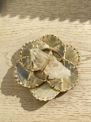 Flower of Life Crystal Dish - Clear Quartz