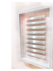 Framed Selenite Wall Art - White