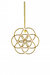 Freshwater Pearl Flower Of Life Grid Ornament - Gold