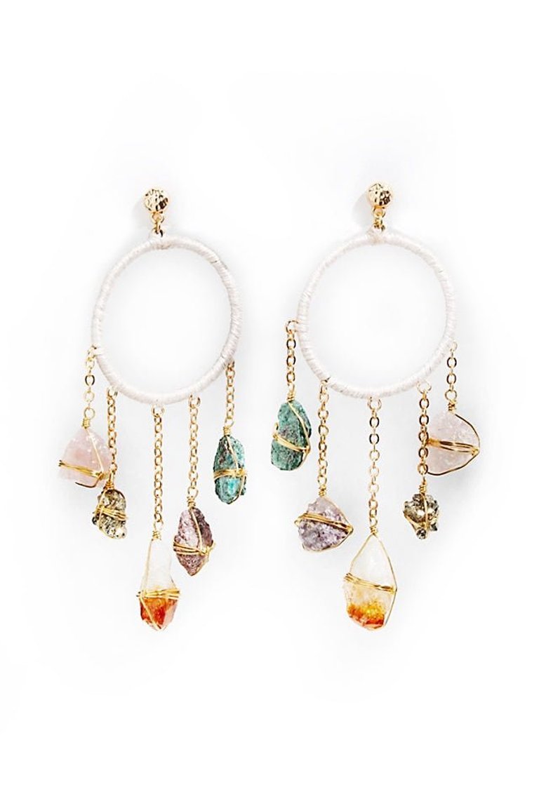 Healing Crystal Garland Earrings