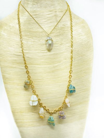 Ariana Ost Healing Crystal Garland Layered Necklace product