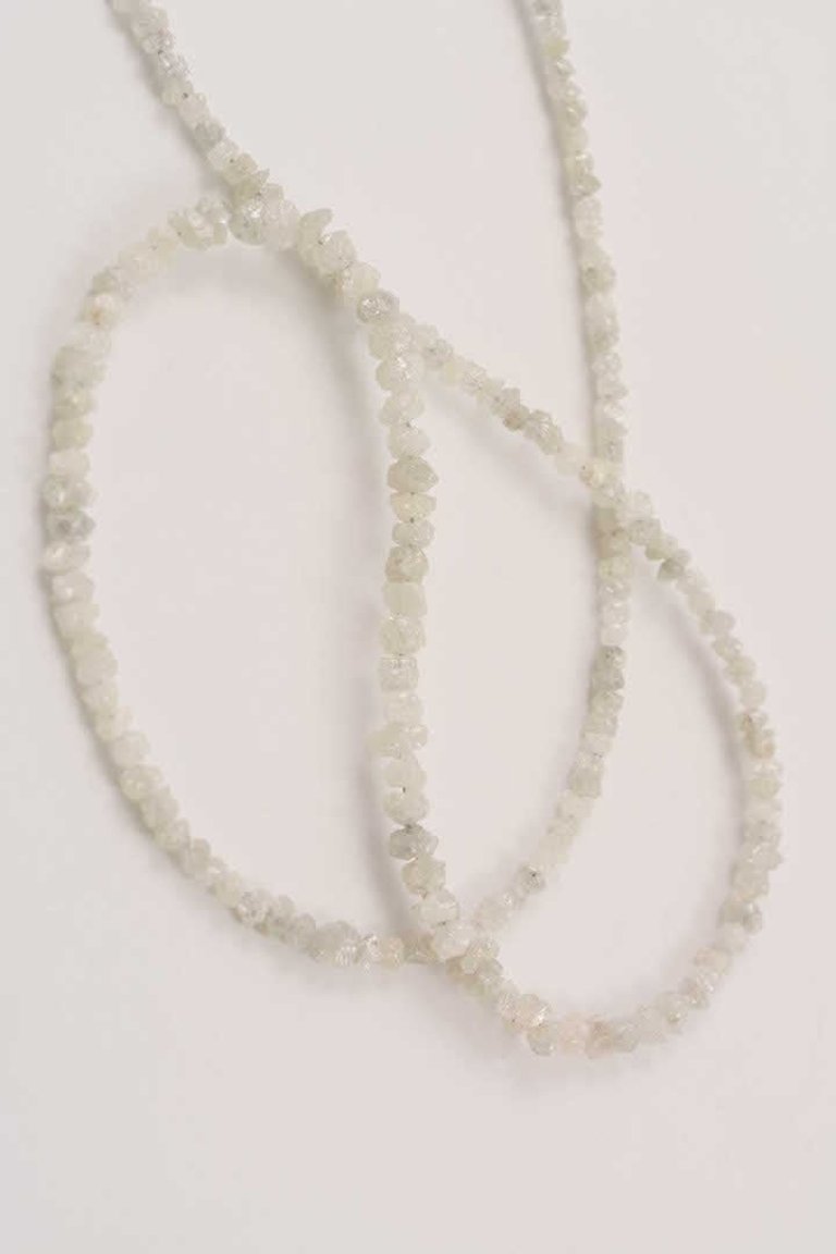 Healing Crystal Necklace – Oval Shaker Locket - Rough Diamond
