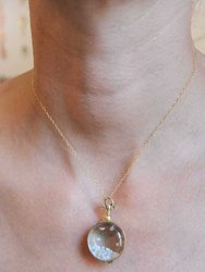 Healing Crystal Necklace – Small Round Shaker Locket
