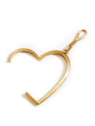 Heart Button Pusher Pendant Rough Diamond Necklace