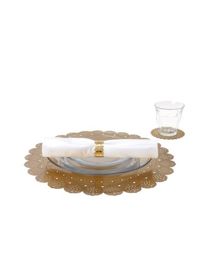Ariana Ost Lace Doily Gold Dining Set product