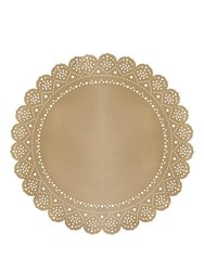 Lace Doily Metal Placemat Charger - Gold