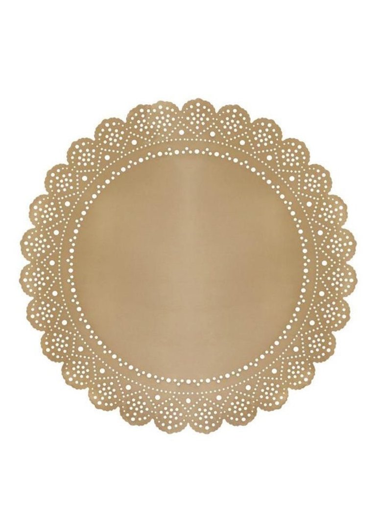Lace Doily Metal Placemat Charger - Gold