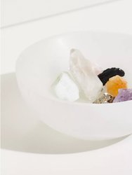 Large Polished Selenite Charging Crystal Bowl - White