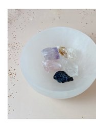 Medium Polished Selenite Charging Crystal Bowl - White