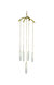 Mini Selenite Mobile Ornament - Gold