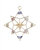 North Star Healing Crystal Grid - Gold