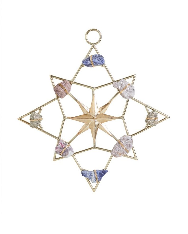 North Star Healing Crystal Grid - Gold