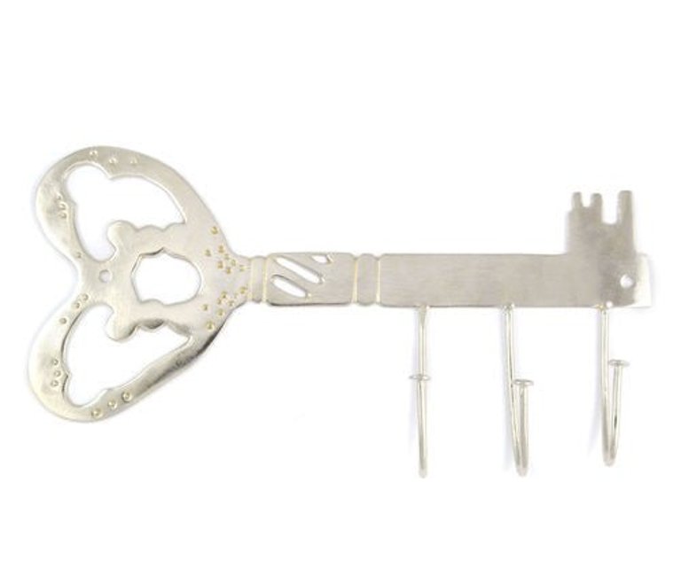 Parisian Key Wall Hook - Silver