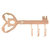 Parisian Key Wall Hook - Rosegold