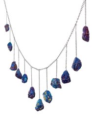 Peacock Ore Silver Healing Crystal Garland