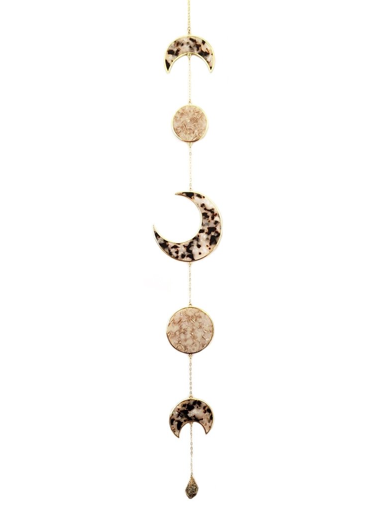Resin Moon Phase Wall Hanging - Gold