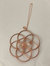 Single Crystal Grid Flower Of Life Ornament - Gold