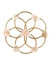 Small Flower of Life Crystal Grid - Rose Quartz and Quartz - Rose gold