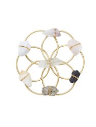 Small Flower of Life Healing Crystal Grid - Gold