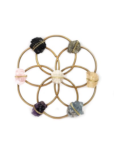 Ariana Ost Small Flower of Life Healing Crystal Grid - Gold product