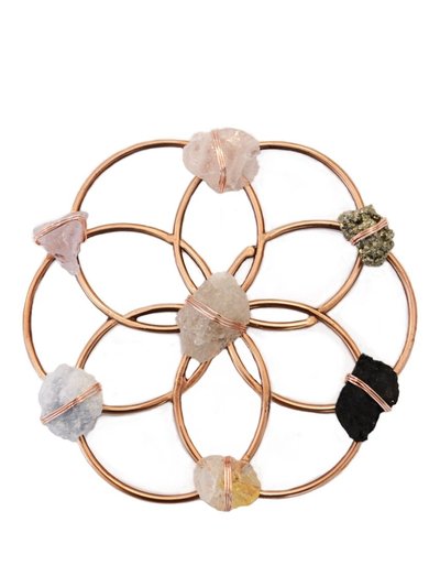 Ariana Ost Small Flower of Life Healing Crystal Grid - Rose Gold product
