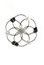 Small Flower of Life Healing Crystal Grid - Silver Black & White