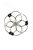 Small Flower of Life Healing Crystal Grid - Silver Black & White - silver black white