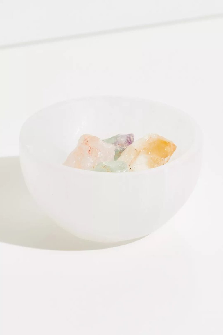 Small Polished Selenite Charging Crystal Bowl