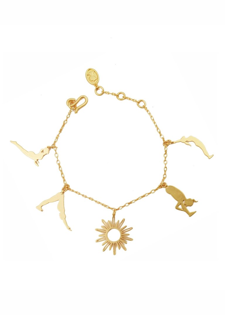 Sun Salutation Charm Bracelet - Gold