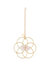 Super Mini Grid Flower Of Life Ornament Rose Quartz - Gold