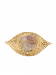 Third Eye Amethyst Healing Crystal Dish - Gold Amethyst