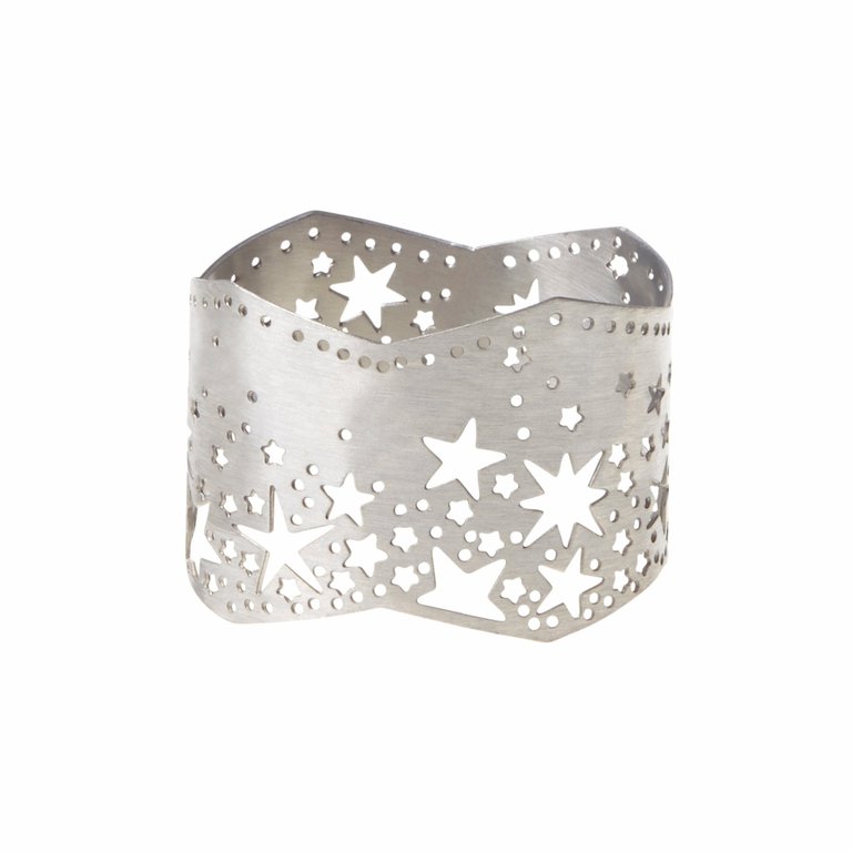 Twinkling Star Napkin Ring - Silver