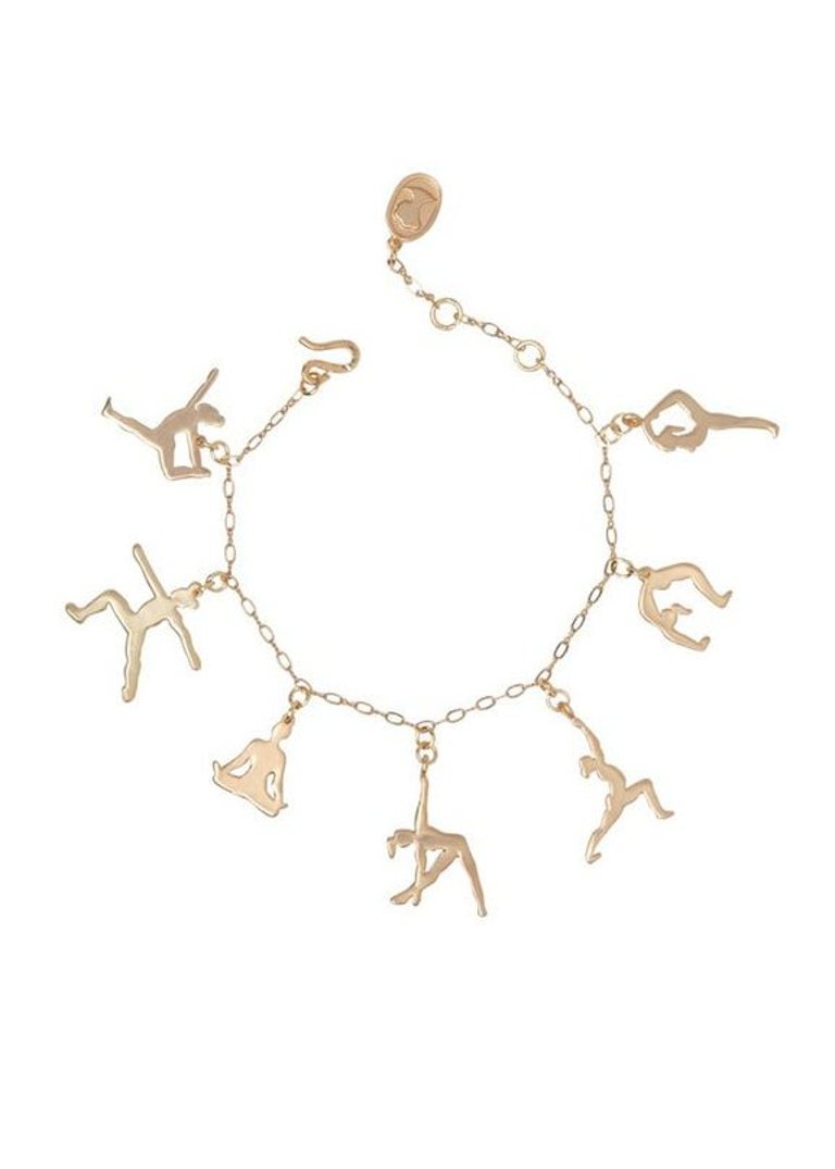Yoga Pose Charm Bracelet - Gold