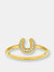 Diamond Horseshoe Ring - Yellow gold