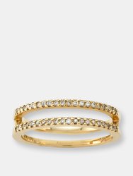 Double Row Diamond Ring - Yellow Gold