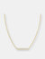 Mini Diamond Bar Necklace - Yellow Gold